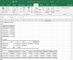 regression analysis excel