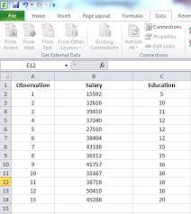 regression statistics excel