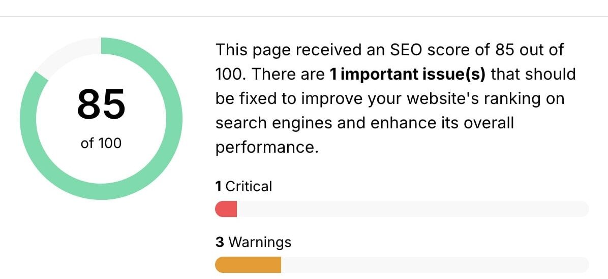 seo analysis report