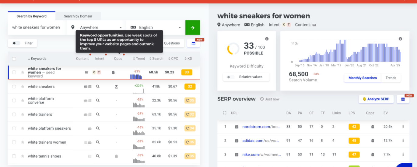 seo site keyword analysis