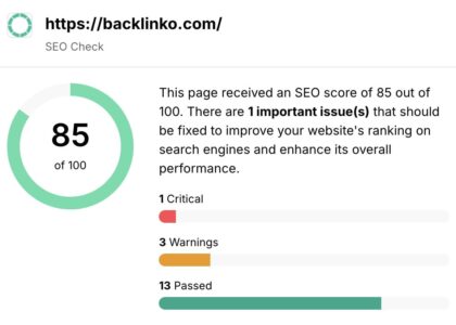 web page seo check