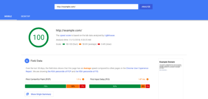 website speed test analysis
