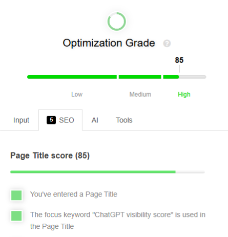 analyze page for seo