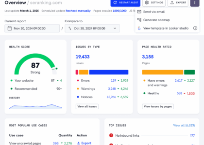 seo report of website