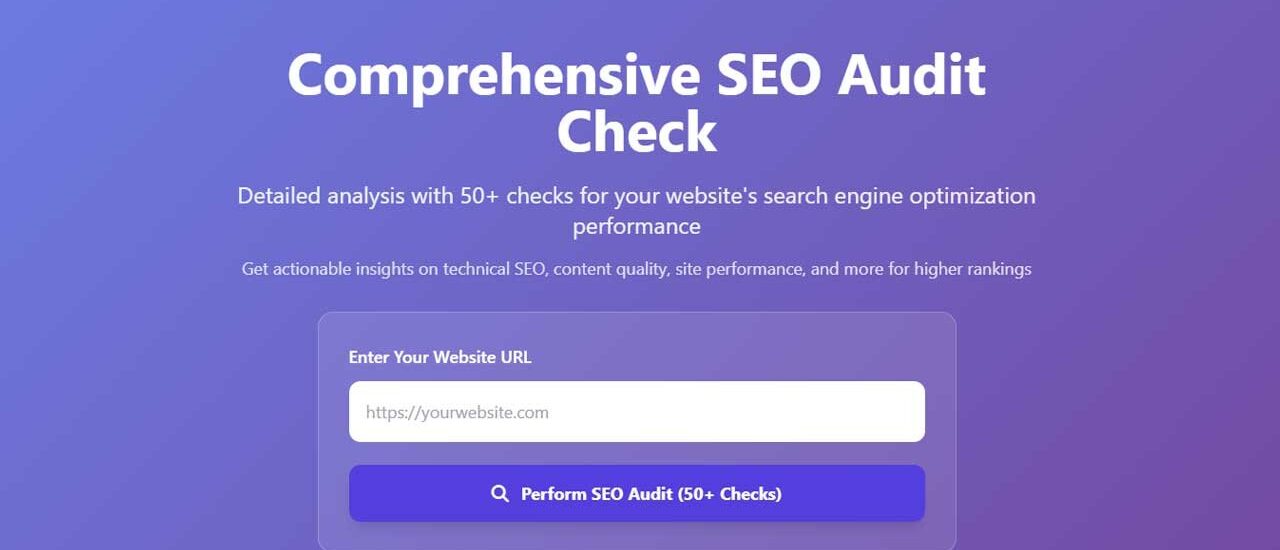 website seo optimization checker